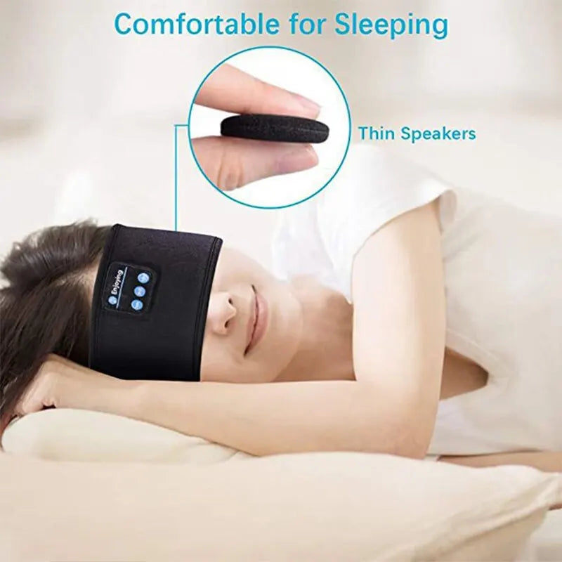 Bandana elástica sem fio com fone bluetooth para dormir